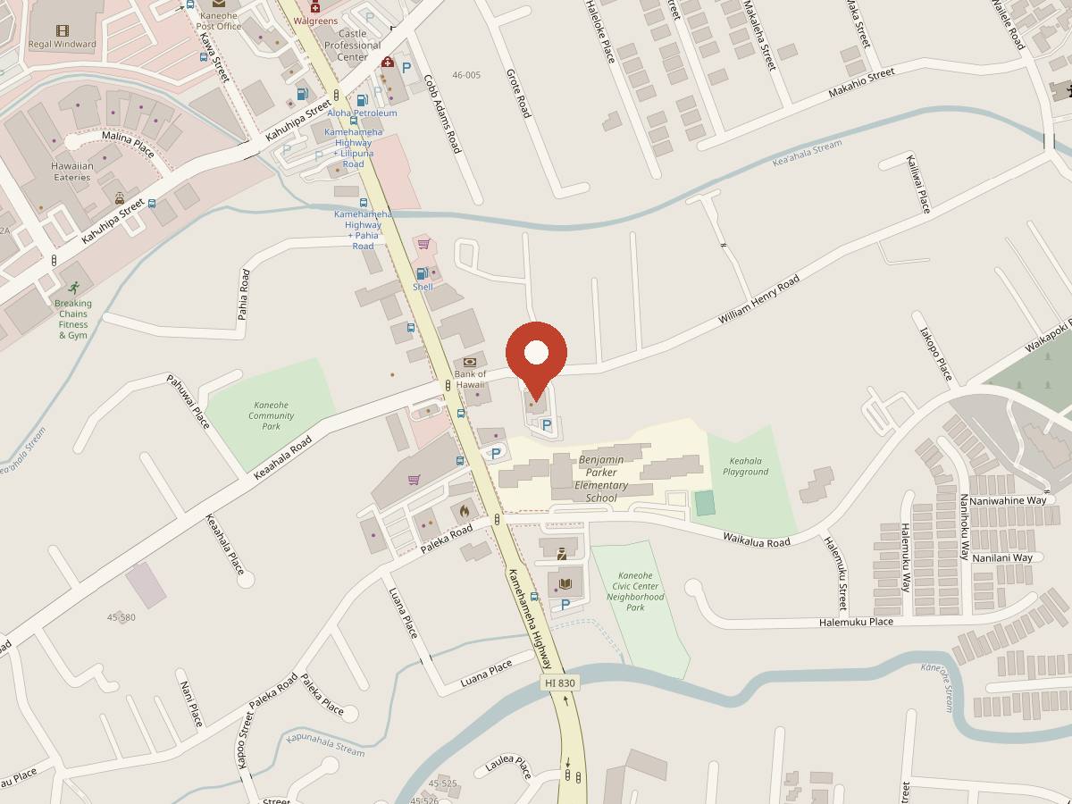 Map: Badua's Barbershop at 45-270 William Henry Rd, Kaneohe, near Kamehameha Highway